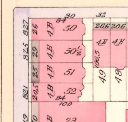 Detail of 1898-1899 Bromley atlas of NYC, from NYPL