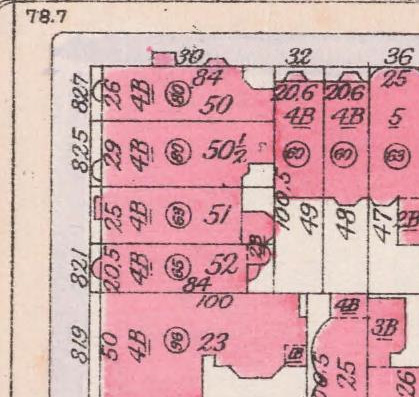 Detail of 1916 Bromley atlas of NYC, from NYPL