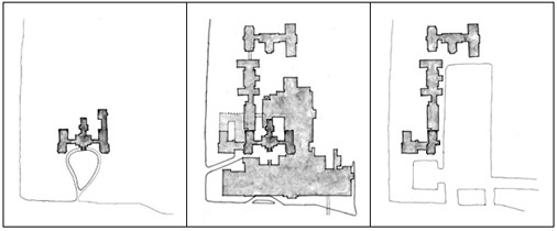 Three sketch plans (author)