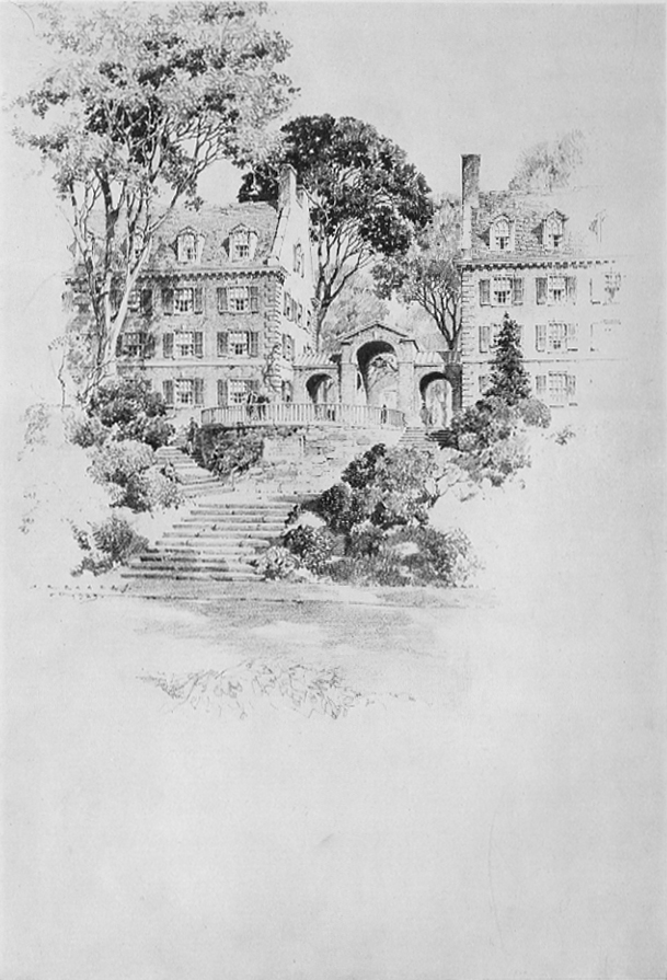 Plate 65 Approach to dormitories from the Drive