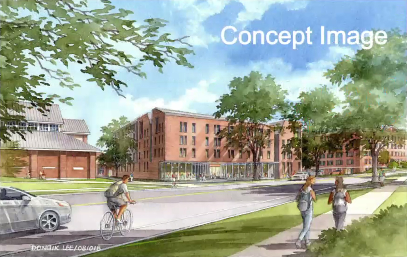 Mills dorm site presentation slide 24 concept image Crosby site