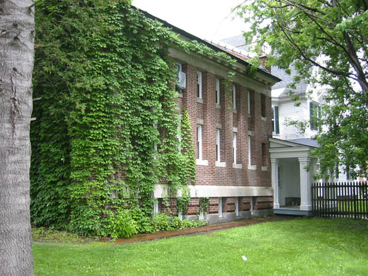 Howe stacks east facade at rear of Wheelock Mansion House, photo Scott Meacham