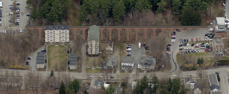 Meacham image of towers along Westway viaduct