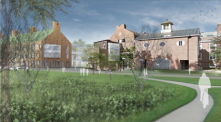 rendering of new Thayer School building from Behind the Green Newsletter 2 March 2016